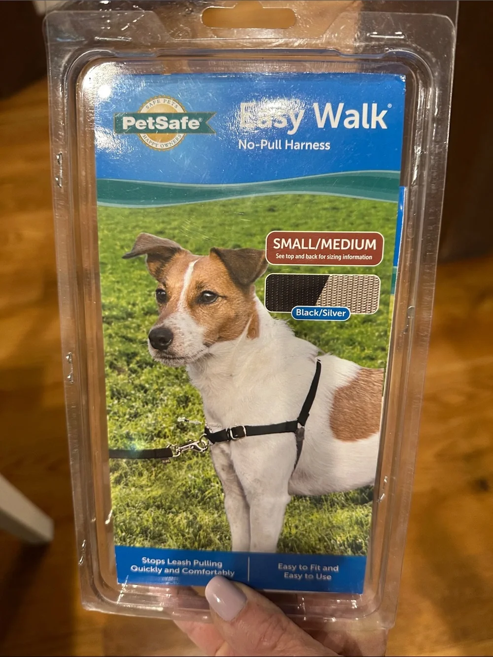 NEW Petsafe Easy Walk No-Pull Harness and Leash Set ~ Sz S/M | Black/Silver
